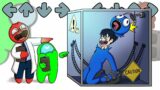 Clones of Blue: Mini Crewmate vs Rainbow Friends | Friday Night Funkin Animation