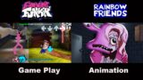 FNF Rainbow Friends: The Sad Story of Pink and Blue