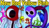 FNF VS. NEW Rainbow Friends Red & Pink & Yellow (Roblox Rainbow Friends Chapter 1/FNF Mod)