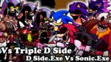 FNF | Vs Triple D Side | Triple Trouble – Vs Sonic.exe v2 | Mods/Hard |