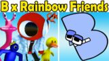 FNF x Rainbow Friends Chapter 2 VS. B Alphabet Lore (Roblox Rainbow Friends Chapter 1/FNF Mod/Hard)