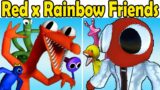 FNF x Red VS. All Rainbow Friends (Roblox Rainbow Friends Chapter 1/FNF Mod)
