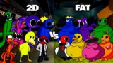 Friday Night Funkin: Raibow Friends 2D vs FAT (Red, Pink, Yellow Mods)