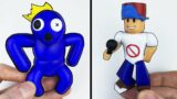 Making Boyfriend Roblox & Blue FNF Mod Sculpture Timelapse – Friday Night Funkin' VS Rainbow Friends