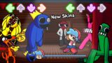 NEW 2D BLUE vs BF (new characters PINK, YELLOW, RED) | Friday Night Funkin Mod Roblox