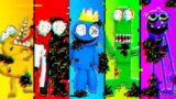 RAINBOW FRIENDS New FNF Corrupted "SLICED" – Blue, Green vs Annoying Orange x Pibby Roblox Animation