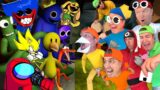Rainbow Friends But Yellow Confronting Yourself.FNF Character Test|Gameplay VS Animaton VS Real Life