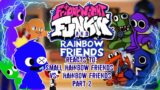 Rainbow Friends & Fnf Reacts to Small Rainbow Friends Vs. Rainbow Friends P2 / Roblox Gacha Reacts