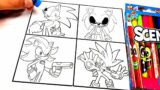 Sonic Team FNF , SHADOW ,SILVER  from SONIC 3 – Coloring Pages Netrum & Halvorsen – Shivers