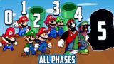 Super Mario Bros ALL PHASES (0-5 phases) Friday Night Funkin' VS Mario's Madness