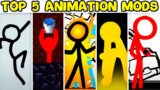 Top 5 Animation Mods in Friday Night Funkin'