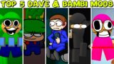 Top 5 Dave & Bambi Mods in Friday Night Funkin'