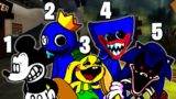 Top 5 FNF Mod | Friday Night Funkin' (which is the best?) (Blue, Huggy Wuggy, Sonic.EXE, Bunzo)