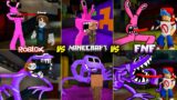 ROBLOX Rainbow Friends ALL JUMPSCARES In Third Person VS Minecraft VS FNF 2D (Chapter 2)