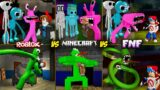 ROBLOX Rainbow Friends ALL JUMPSCARES In Third Person VS Minecraft VS FNF (Chapter 2)