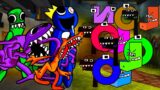 All Rainbow Friends VS Alphabet Lore | (Roblox FNF Mod)