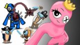 Blue Defends Pink Against Pirates – Rainbow Friends & FNF Vs Among us Animation Roblox
