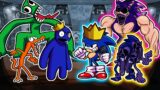 Blue vs Sonic –  Roblox Rainbow Friends [Cartoon Animation] | Swap FNF