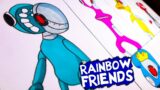 Dibujo Friday Night Funkin' VS Roblox Rainbow Friends Survivor | DRAW FNF RAINBOW FRIENDS ROBLOX