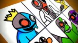 Drawing New Rainbow Friends VS Rainbow Monsters | Friday Night Funkin' (Roblox Rainbow Friends)