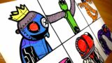 Drawing New Rainbow Friends VS Survivor in Rainbow Monsters | Friday Night Funkin' (Roblox)