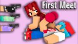 FIRST MEET MEME // ALL CUTE GIRL SHOOTING FRIDAY NIGHT FUNKIN MEME // Minecraft #animation #shorts