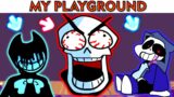 FNF Character Test | Gameplay VS My Playground | Sans, Bendy