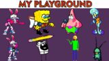 FNF Character Test | Gameplay VS My Playground | Spongebob, Patrick, Plankton, Baldi