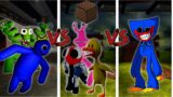 FNF Rainbow Friends VS New Friends VS Poppy Playtime Comparision | Minecraft Note Block