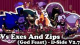 FNF | Vs Exe And Zip (God Feast) Sonic.EXE D-Side V2.7 | Mods/Hard/FC |