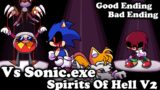 FNF | Vs Sonic.Exe – Spirits Of Hell V2 (Good Ending + Bad Ending) | Mods/Hard |
