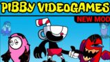 Friday Night Funkin' New VS Pibby Cuphead, Fall Guys & Among Us | Pibby x FNF Mod (Pibby Videogames)