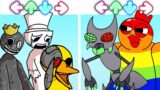 Friday Night Funkin' VS Rainbow Friends Gametoons (Grey + WHITE) Joins 2D Roblox Friends to Your End