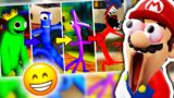 Mario Reacts To Rainbow Friends but SWAP COLORS – Friday Night Funkin' (Roblox Rainbow Friends)