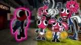 RAINBOW FRIENDS vs. POPPY PLAYTIME! RED All Character Cartoon Animation | Swap FNF.