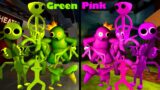 Rainbow Friends ALL Green VS ALL Pink but | Friday Night Funkin Mod Roblox