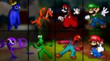 Rainbow Friends VS Mario Team but | Friday Night Funkin Mod Roblox