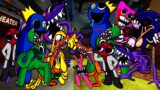 Rainbow Friends vs Rainbow Friends Haggy Waggy Sonic Dance | Fnf mod