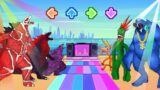 TEAM GODZILLA VS TEAM RAINBOW FRIENDS Friday Night Funkin | Rainbow Friends vs Godzilla Animation