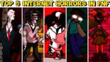 Top 5 Internet Horrors in FNF – Friday Night Funkin' VS Creepypasta