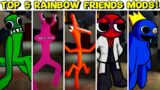 Top 5 Rainbow Friends Mods! – Friday Night Funkin’ VS Blue, Red, Green, Pink, Yellow, Orange, Purple