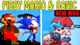 Friday Night Funkin' New VS Pibby Sonic & Corrupted Mario | Pibby x FNF Mod