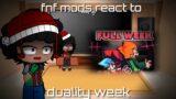(CHRISTMAS SPECIAL) Fnf:mods and gf react to corruption reimagined: duality (full week)