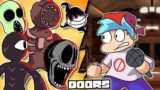DOORS vs FNF with Rush, Screech, Seek, & More! (FNF Animation as ROBLOX DOORS)
