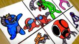Drawing New Rainbow Friends VS Rainbow Monsters | Friday Night Funkin (Roblox Rainbow Friends) Part4