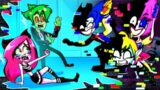 FNF Corrupted “SLICED” But Everyone Sings It | Huggy Wuggy x Mommy Long Legs GLITCH DARKNESS Teen-Z