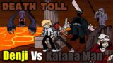 FNF Death Toll But it is sung by Denji and Katana man