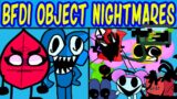 Friday Night Funkin' New VS BFDI OBJECT NIGHTMARES Full Mod + Cutscenes | Come and Learn with Pibby!