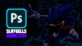 Making Slaybells Sonic.exe from a Friday Night Funkin' Mod in Photoshop | Speed Edit