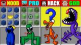 Minecraft NOOB vs PRO vs HACKER vs GOD ROBLOX FNF RAINBOW FRIENDS CRAFTING CHALLENGE Animation